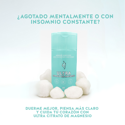 ¿Agotado mentalmente o con insomnio constante? Duerme mejor, piensa más claro y cuida tu corazón con Ultra Citrato de Magnesio